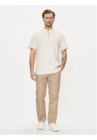 Wrangler Polo Rugby 112350413 Écru Relaxed Fit. Typ kołnierza: polo. Materiał: bawełna #4