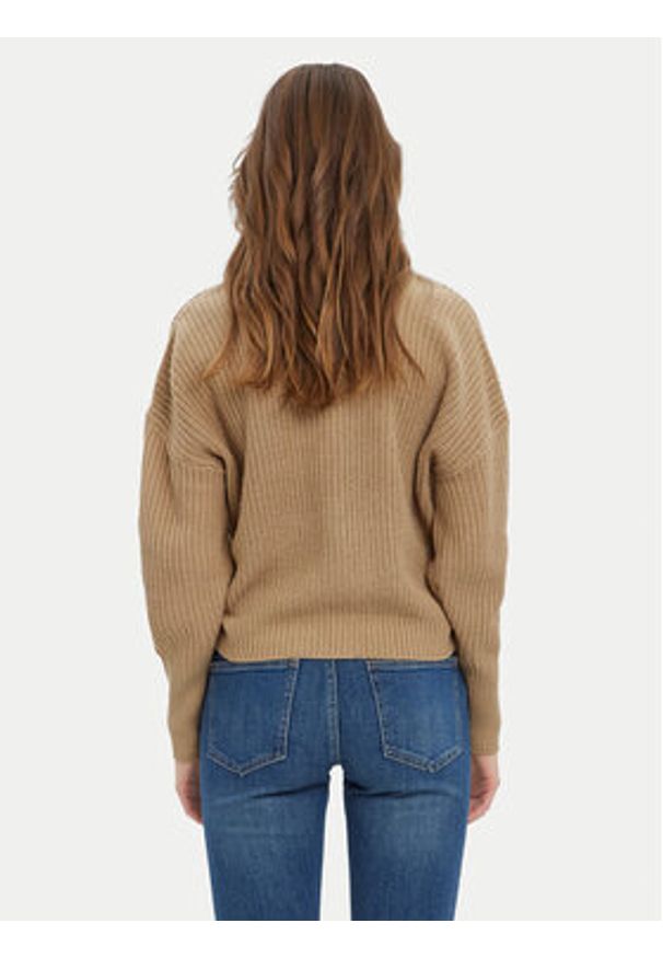 Vero Moda Kardigan Lea 10249632 Beżowy Regular Fit. Kolor: beżowy. Materiał: syntetyk