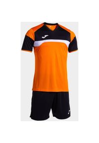 Joma Danubio III Sportset 4xs - pomarańczowy/czarny, oddychający i lekki. Kolor: czarny, pomarańczowy, wielokolorowy. Materiał: dresówka. Sport: piłka nożna