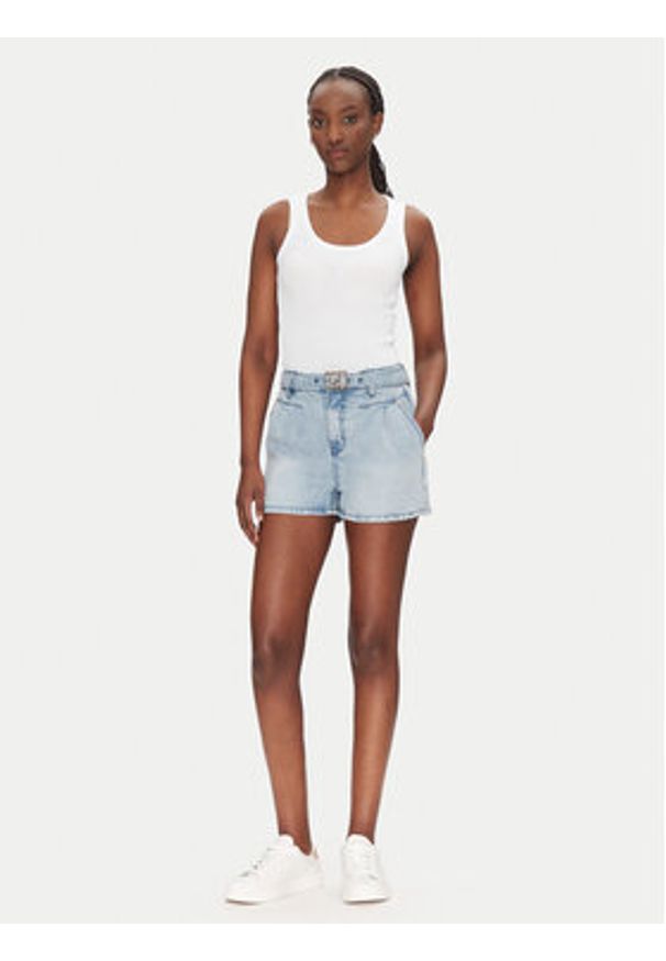 Gaudi Szorty jeansowe 511BD26020 Niebieski Regular Fit. Kolor: niebieski. Materiał: lyocell