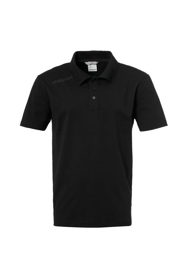UHLSPORT - Dziecięca koszulka polo Uhlsport Essential Pro. Typ kołnierza: polo. Kolor: czarny. Materiał: polar