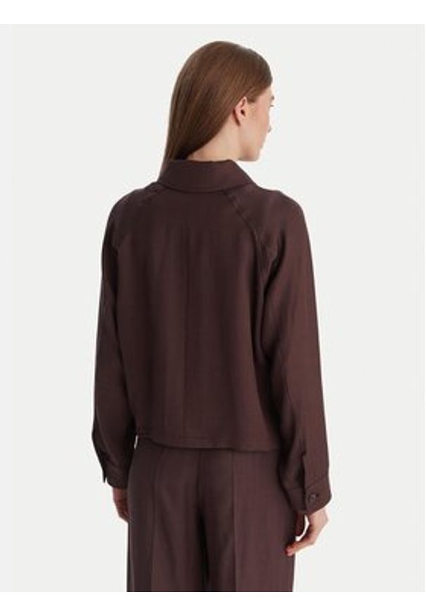 Marella Koszula Baia1 2615191051 Brązowy Regular Fit. Kolor: brązowy. Materiał: wiskoza