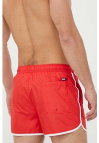 TOMMY HILFIGER - Tommy Hilfiger szorty kąpielowe kolor czerwony. Kolor: czerwony. Materiał: poliester #3