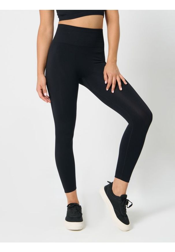 Sinsay - Legginsy sportowe - czarny. Kolor: czarny. Styl: sportowy