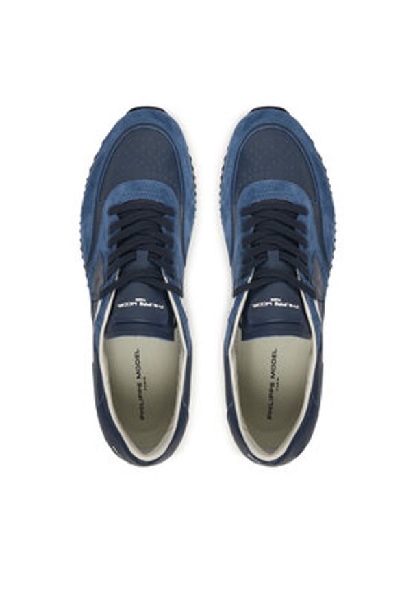 Philippe Model Sneakersy Bivillie Low A014353 BVLU VD06 Granatowy. Kolor: niebieski. Materiał: skóra, zamsz