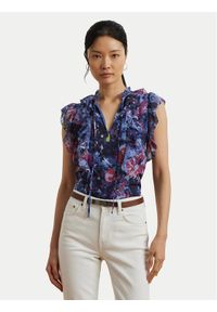 Lauren Ralph Lauren - LAUREN RALPH LAUREN Bluzka 200970718001 Granatowy Relaxed Fit. Kolor: niebieski. Materiał: syntetyk #1