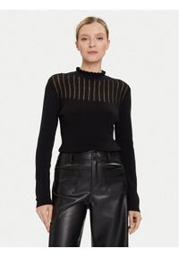 Morgan Sweter 252-MSNOWI Czarny Slim Fit. Kolor: czarny. Materiał: wiskoza, syntetyk #1