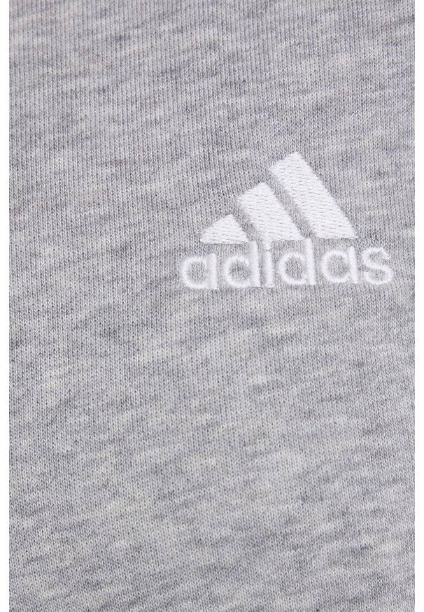 Adidas Bluza damska kolor szary z kapturem melanżowa. Okazja: na co dzień. Typ kołnierza: kaptur. Kolor: szary. Materiał: bawełna, dzianina, materiał. Wzór: melanż. Styl: casual