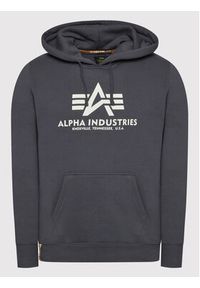 Alpha Industries Bluza Basic 178312 Szary Regular Fit. Kolor: szary. Materiał: bawełna #4