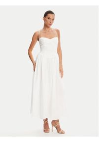 BARDOT - Bardot Sukienka wieczorowa Estie 59786DB Biały Regular Fit. Kolor: biały. Materiał: bawełna. Styl: wizytowy #2