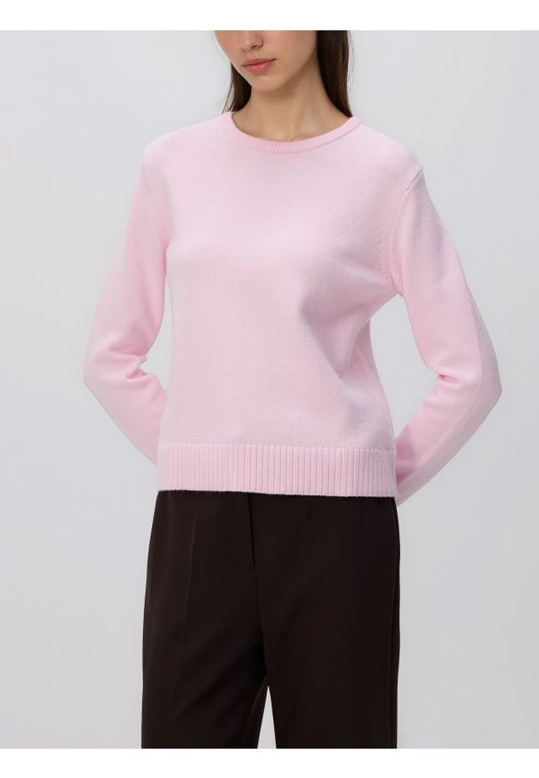 Reserved - Sweter z wiskozą - różowy. Kolor: różowy. Materiał: wiskoza