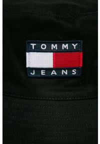 Tommy Jeans - Czapka. Kolor: czarny. Materiał: bawełna, materiał. Wzór: aplikacja #2