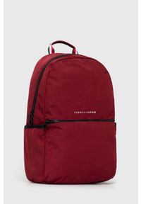 TOMMY HILFIGER - Tommy Hilfiger plecak męski kolor bordowy duży gładki. Kolor: czerwony. Materiał: poliester, neopren. Wzór: gładki #4