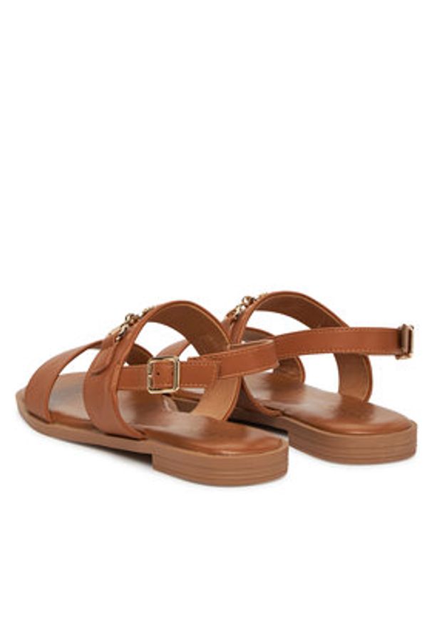 Nine West Sandały 678322-CCC Brązowy. Kolor: brązowy. Materiał: materiał, syntetyk