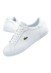 Buty sportowe męskie Lacoste Powertcourt 125 2 SMA. Kolor: biały. Materiał: skóra