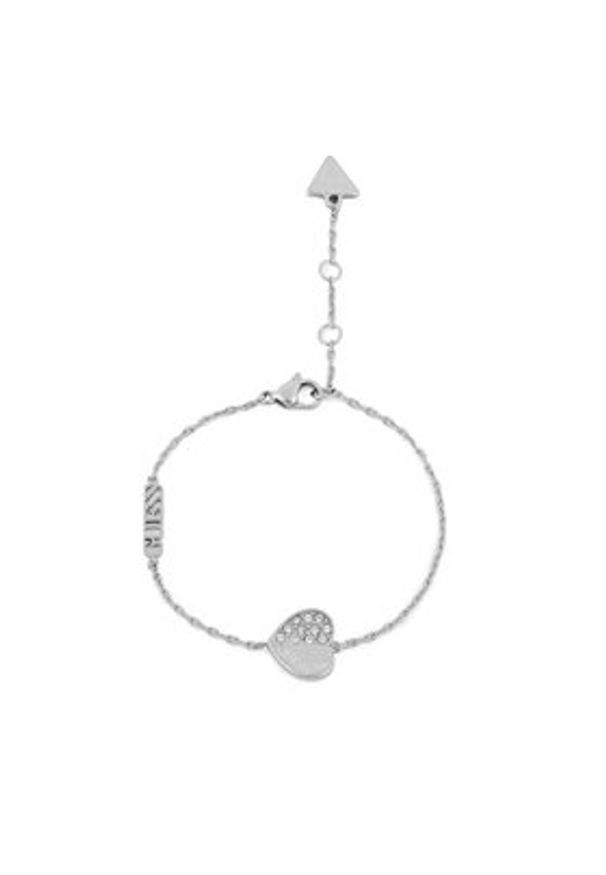 Guess Bransoletka Lovely Guess JUBB03 036JW Srebrne rodowanie. Materiał: metalowe. Kolor: srebrny