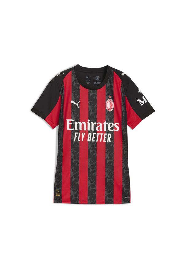 Puma - Damska koszulka domowa AC Milan 25/26 PUMA For All Time Red Black. Kolor: czerwony, wielokolorowy, czarny. Sport: piłka nożna