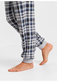 bonprix - Spodnie do spania z dżerseju. Kolor: szary. Materiał: jersey. Długość: długie. Wzór: prążki #2
