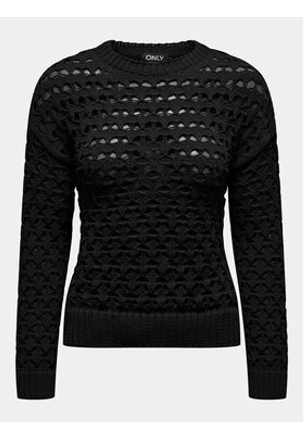 only - ONLY Sweter Linda 15311772 Czarny Regular Fit. Kolor: czarny. Materiał: syntetyk