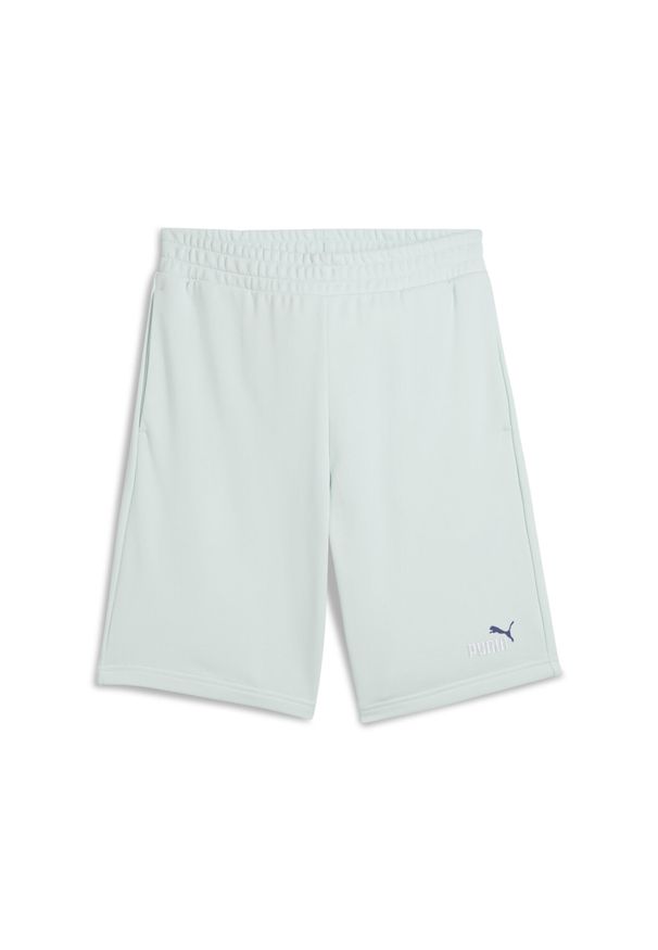 Puma - Męskie szorty Essentials 10" z dwukolorowym logo No. 1 PUMA Peaceful Blue. Kolor: niebieski. Wzór: haft. Sport: fitness