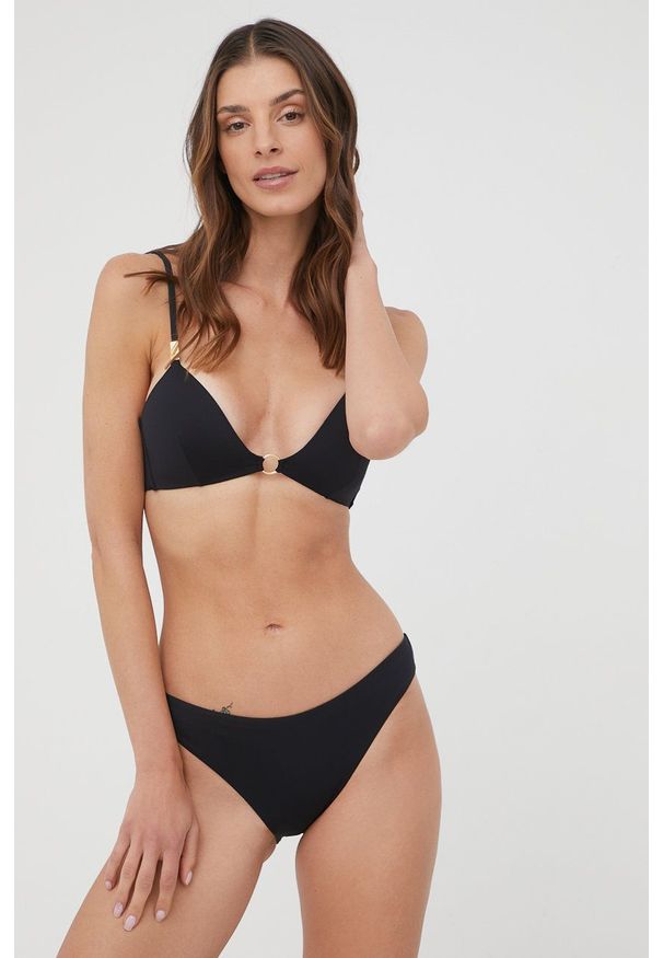 Calvin Klein figi kąpielowe kolor czarny. Kolor: czarny. Materiał: materiał, dzianina