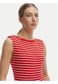 TOMMY HILFIGER - Tommy Hilfiger Sukienka codzienna WW0WW49311 Czerwony Slim Fit. Okazja: na co dzień. Kolor: czerwony. Materiał: wiskoza. Typ sukienki: proste. Styl: casual #2