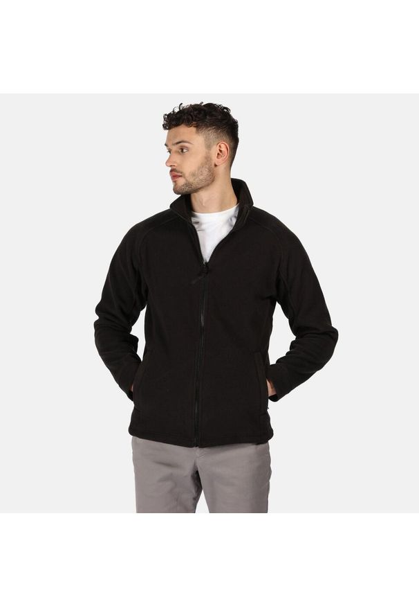 Regatta - Męski Polar Z Suwakiem Thor III. Kolor: czarny. Materiał: polar. Sezon: zima. Sport: turystyka piesza