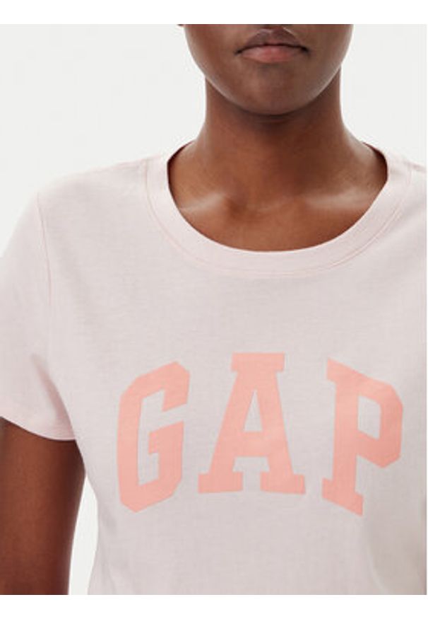 GAP - Gap T-Shirt 729555-01 Różowy Regular Fit. Kolor: różowy. Materiał: bawełna