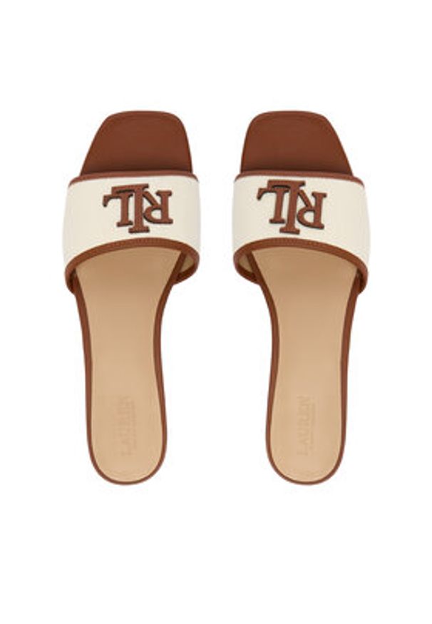 Lauren Ralph Lauren - LAUREN RALPH LAUREN Klapki 802P04395003 Écru. Kolor: kremowy. Materiał: materiał