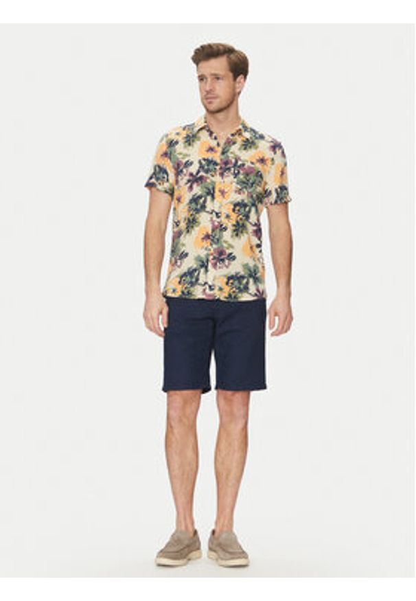 Blend Koszula 20718224 Beżowy Slim Fit. Kolor: beżowy. Materiał: wiskoza