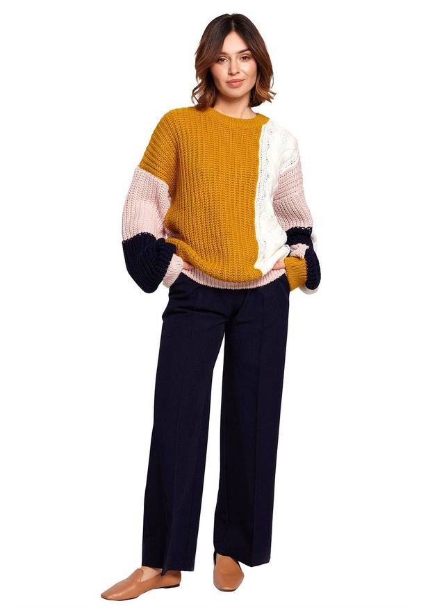BE Knit - Oryginalny kolorowy sweter. Okazja: na co dzień. Materiał: akryl. Wzór: kolorowy. Styl: casual