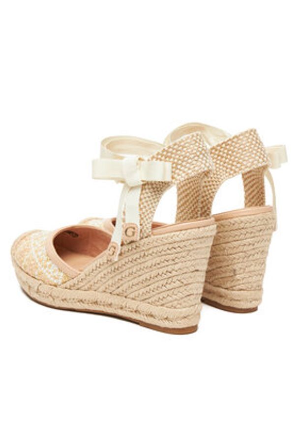 Guess Espadryle FLJCRY FAL04 Beżowy. Kolor: beżowy. Materiał: skóra