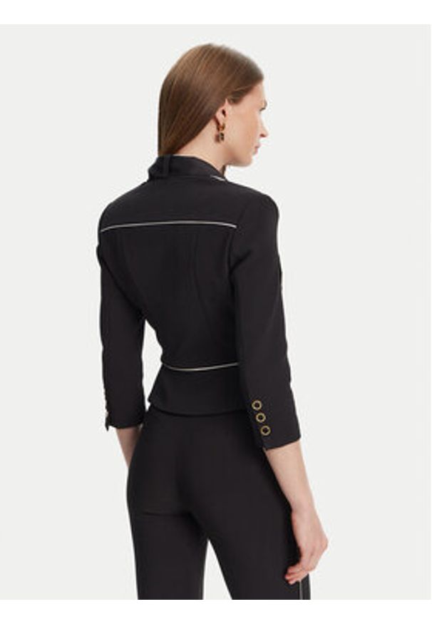 Elisabetta Franchi Marynarka GI-T51-51E2-V560 Czarny Regular Fit. Kolor: czarny. Materiał: syntetyk