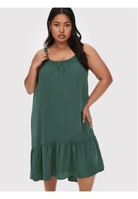 ONLY Carmakoma Sukienka letnia Paello 15261515 Zielony Regular Fit. Kolor: zielony. Materiał: syntetyk. Sezon: lato #6