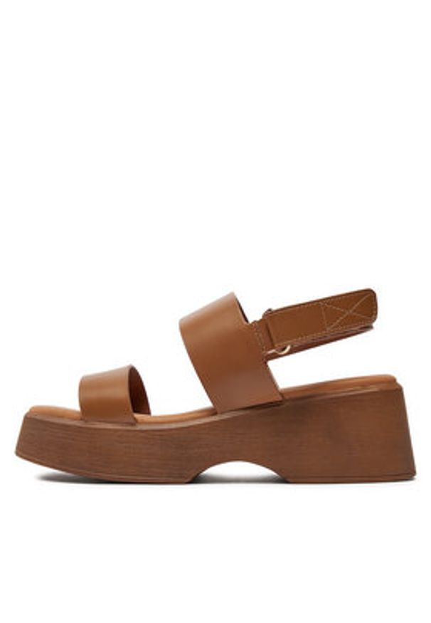 Aldo Sandały Thilda 13734054 Brązowy. Kolor: brązowy. Materiał: skóra