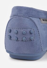Born2be - Niebieskie Mokasyny Euthophai. Okazja: na co dzień. Kolor: niebieski. Materiał: skóra. Szerokość cholewki: normalna. Wzór: aplikacja. Styl: casual #9
