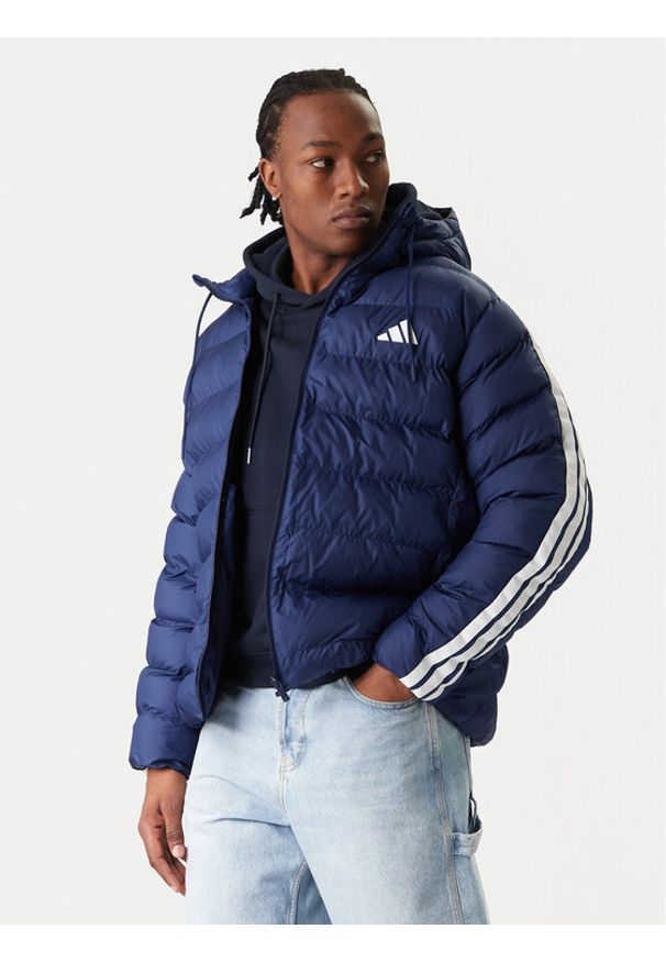 Adidas - adidas Kurtka zimowa Essentials Climawarm 3-Stripes JX7771 Granatowy Regular Fit. Kolor: niebieski. Materiał: syntetyk. Sezon: zima