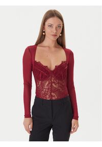 BARDOT - Bardot Body Farrah Lace 51150TB3 Bordowy. Kolor: czerwony. Materiał: syntetyk