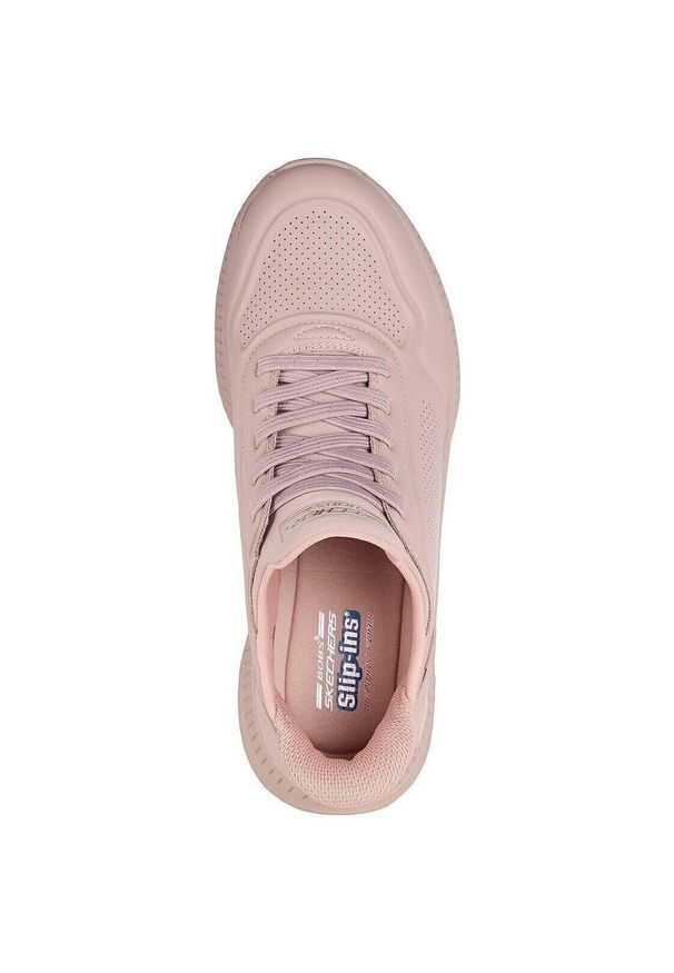 skechers - Adidasy Skechers Bobs Squad 4 - Key Look, Kobiety. Kolor: różowy. Materiał: skóra ekologiczna, materiał