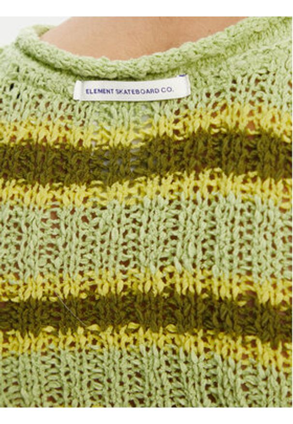 Element Sweter Flip Knit ELJKT00119 Zielony Regular Fit. Kolor: zielony. Materiał: bawełna