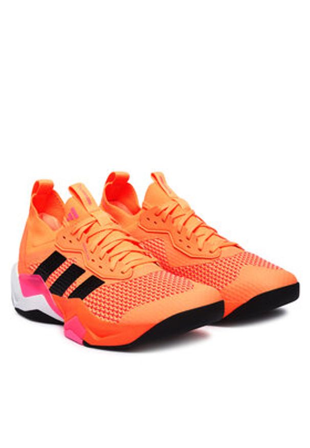 Adidas - adidas Buty na siłownię Rapidmove Adv 2 JQ4119 Pomarańczowy. Kolor: pomarańczowy. Materiał: materiał. Sport: fitness