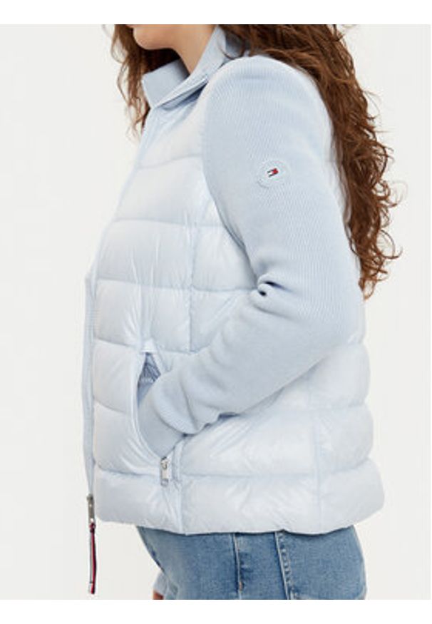 TOMMY HILFIGER - Tommy Hilfiger Kurtka puchowa WW0WW43771 Błękitny Regular Fit. Kolor: niebieski. Materiał: syntetyk