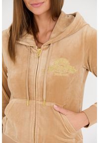 Juicy Couture - JUICY COUTURE Beżowa damska bluza Arched Metallic, Rozmiar L. Kolor: beżowy #3