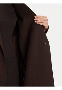 Marc O'Polo Płaszcz wełniany 508 0051 71127 Brązowy Relaxed Fit. Typ kołnierza: polo. Kolor: brązowy. Materiał: syntetyk