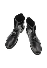 Czarne Botki Karino Skórzane Obuwie Damskie. Okazja: na co dzień. Kolor: czarny. Materiał: skóra. Styl: casual, elegancki #6