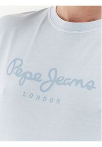 Pepe Jeans T-Shirt Jayden PM509098 Błękitny Regular Fit. Kolor: niebieski. Materiał: bawełna