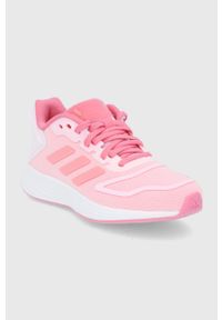 Adidas - adidas buty dziecięce Duramo 10 K GZ1058 kolor różowy. Nosek buta: okrągły. Zapięcie: sznurówki. Kolor: różowy. Materiał: materiał, guma #4