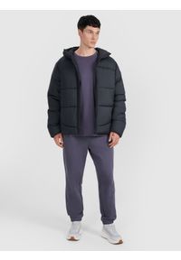 4f - 4F Kurtka puchowa z wypełnieniem syntetycznym męska - czarna 3XL. Okazja: na co dzień. Typ kołnierza: kaptur. Kolor: czarny. Materiał: puch, syntetyk. Długość: długie. Sezon: zima. Styl: casual, sportowy, klasyczny #2