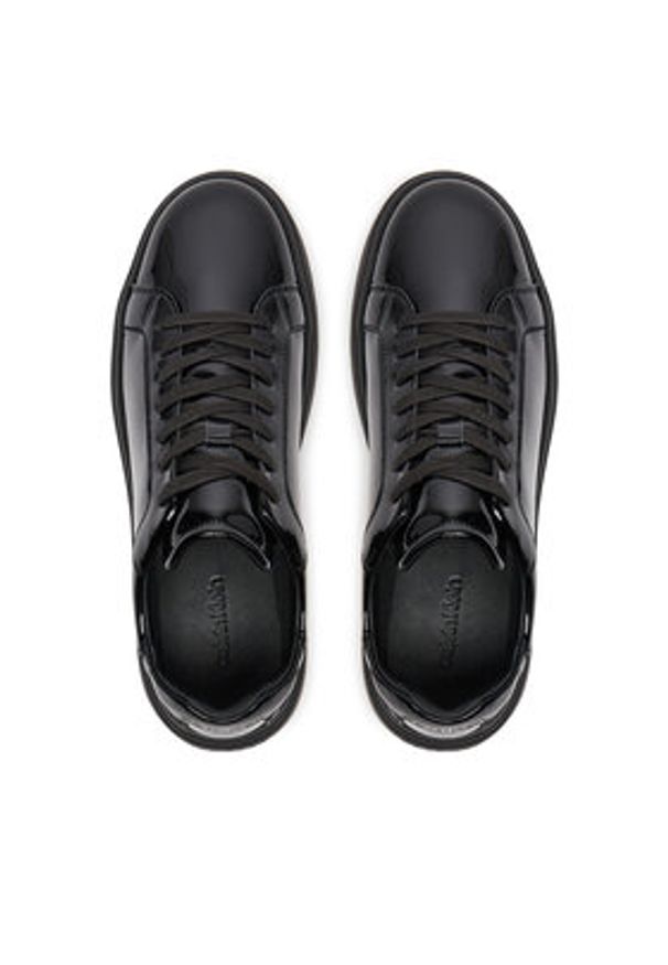 Calvin Klein Sneakersy Low Top Lace Up Pat HM0HM01602 Czarny. Kolor: czarny. Materiał: skóra