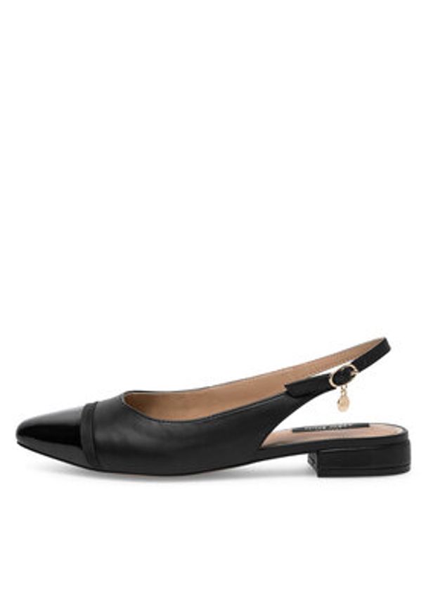 Nine West Baleriny SY2124 Czarny. Kolor: czarny. Materiał: syntetyk